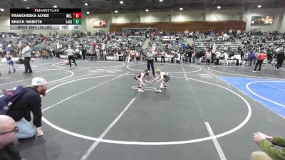 55 lbs Consi Of 8 #2 - Francheska Alves, Willows Wrestling vs Brock Hibbitts, Lassen Wrestling Association