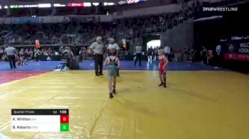 52 lbs Quarterfinal - Kannin Whitten, Oak Grove Panthers Little League vs Billy Roberts, Greater Heights Wrestling