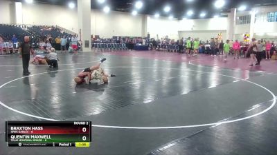 120 lbs Round 2 (6 Team) - Braxton Hass, Iowa Gables vs Quentin Maxwell, Team Montana Senior