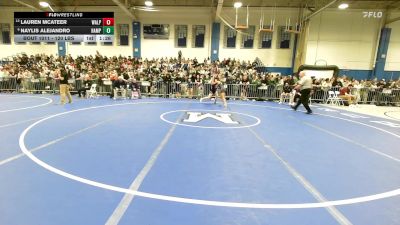 120 lbs Round Of 16 - Lauren McAteer, Walpole vs Naylis Alejandro, Hampden Charter High