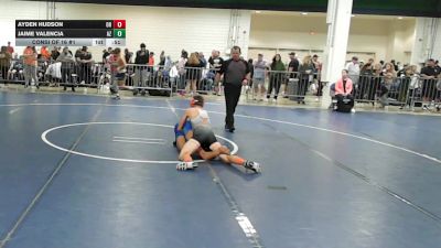 120 lbs Consi Of 16 #1 - Ayden Hudson, OH vs Jaime Valencia, AZ