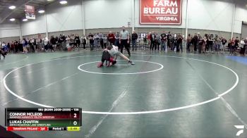 106 lbs 5th Place Match - Lukas Chaffin, Smith Mountain Lake Wrestling vs Connor McLeod, Hanover Hawkeye Youth Wrestlin