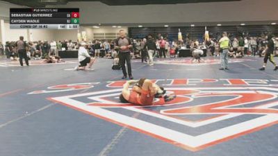 106 lbs Consi Of 16 #2 - Sebastian Gutierrez, CA vs Cayden Wadle, NJ