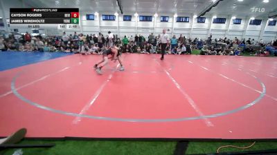 84 lbs Semifinal - Cayson Rogers, Revival Pink-EL vs James Windholtz, Yorktown Wrestling Club-EL