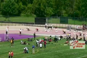 2009 Athletics Ontario Qualifier Meet - Senior Men 200m Section 2 of 6 with replay