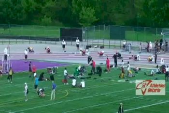 2009 Athletics Ontario Qualifier Meet - Senior Men 200m Section 4 of 6 with replay