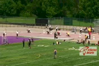 2009 Athletics Ontario Junior Men 200m "A" Final with replay