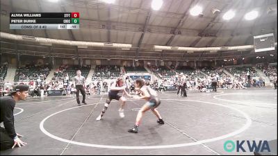 67 lbs Consi Of 8 #2 - Alivia Williams, Standfast vs Peter Burke, Choctaw Ironman Youth Wrestling