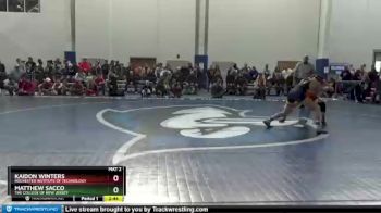 157 lbs 1st Place Match - Kaidon Winters, Rochester Institute Of Technology vs Matthew Sacco, The College Of New Jersey