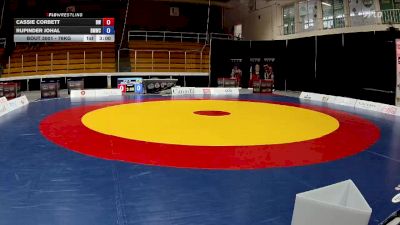 76kg Champ. Round 1 - Cassie Corbett, Brock WC vs Rupinder Johal, Burnaby Mountain Wrestling Club