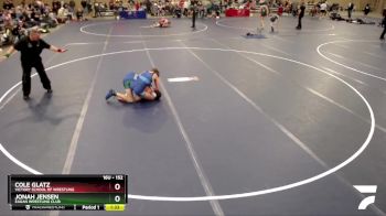 152 lbs Cons. Round 1 - Jonah Jensen, Eagan Wrestling Club vs Cole Glatz, Victory School Of Wrestling