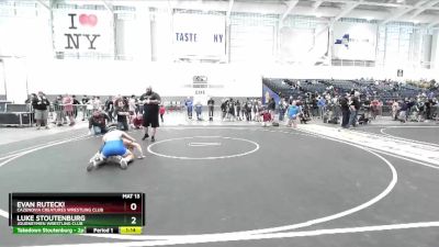 126 lbs Cons. Round 3 - Evan Rutecki, Cazenovia Creatures Wrestling Club vs Luke Stoutenburg, Journeymen Wrestling Club