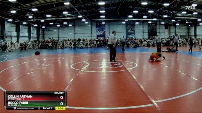 84 lbs Rd# 4- 2:00pm Friday Final Pool - Rocco Fabri, PA Silver vs Collin Artman, Dynasty RED