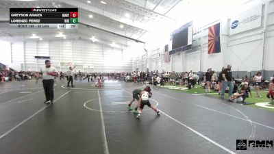 50 lbs 5th Place - Greyson Araiza, Mantanona TC vs Lorenzo Perez, Rising Sun WC