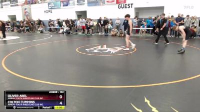 132 lbs Cons. Round 3 - Colton Cummins, Juneau Youth Wrestling Club Inc. vs Oliver Abel, Juneau Youth Wrestling Club Inc.