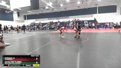 100 lbs Cons. Round 3 - Katelynn Flores, Bear Wrestling Academy vs Syenna Ly, Woodbridge