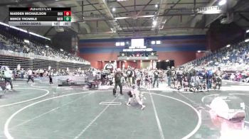 52 lbs Consolation - Madden Michaelson, Dickinson WC vs Bence Tromble, Natrona Colts