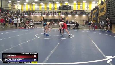 145 lbs Cons. Round 5 - Alex Bumba, Big Game Wrestling Club vs Jordan Dusenberry, Big Game Wrestling Club