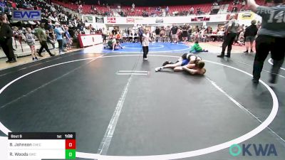 110-120 lbs Quarterfinal - Boede Johnson, Checotah Matcats vs Riley Woods, Salina Wrestling Club