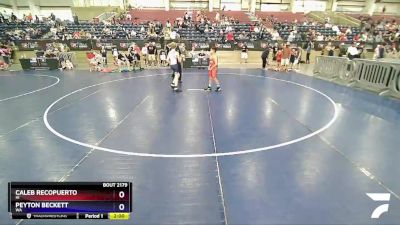 98 lbs Cons. Round 3 - Caleb Recopuerto, HI vs Peyton Beckett, WA