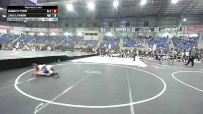 100 lbs Semifinal - Gannon True, No Team vs Jack Larson, Platte Valley Junior Wrestling