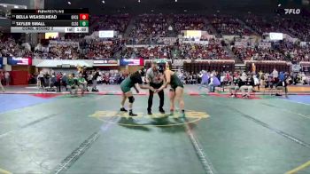 G - 190 lbs Cons. Round 2 - Tayler Small, Colstrip Girls vs Bella Weaselhead, Great Falls Cmr Girls