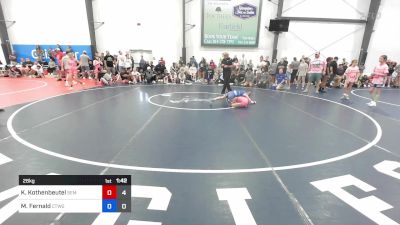 26 kg Quarterfinal - Kinsley (KK) Kothenbeutel, Wyoming SEM Women vs Maeve Fernald, CT Whale Girls