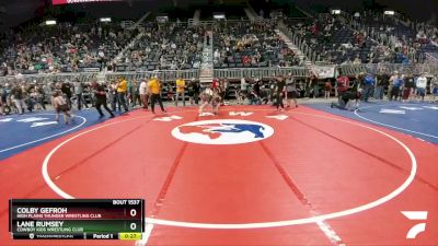 149 lbs Quarterfinal - Lane Rumsey, Cowboy Kids Wrestling Club vs Colby Gefroh, High Plains Thunder Wrestling Club