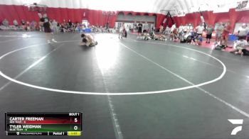126 lbs Finals (2 Team) - Tyler Weidman, Blue Team vs Carter Freeman, Red Team