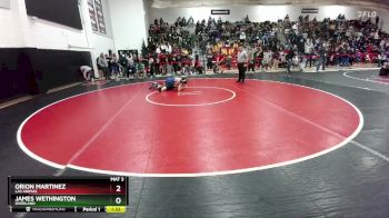 113 lbs Champ. Round 1 - Orion Martinez, Las Animas vs James Wethington, Overland
