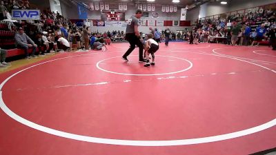 61 lbs Semifinal - Olivia Emmons, Grove Takedown Club vs Kyson Overholser, Warrior Wrestling Club