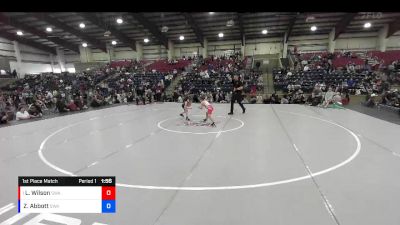 56 lbs 1st Place Match - Lincoln Wilson, Sanderson Wrestling Academy vs Zach Abbott, Sanderson Wrestling Academy