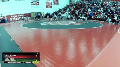 165 lbs Quarterfinal - Troy Myers, Wadsworth vs Joey Oriti, Highland (Medina)