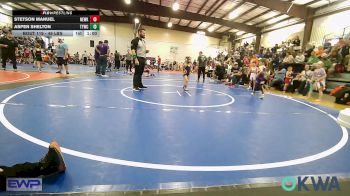 46 lbs Rr Rnd 2 - Stetson Manuel, Newkirk Takedown Club vs Aspen Shelton, Team Tulsa Wrestling Club