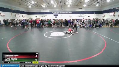 106 lbs Quarterfinal - Farzad Karimi, Kent Meridian vs Jacob Priest, Kennewick