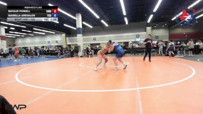 125 lbs Consolation - Natalie Powell, Cowboy/Cowgirl Wrestling Club vs Isabella Arevalos, Texas