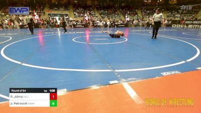 61 lbs Round Of 64 - Ryzen Johns, Collinsville Cardinal Youth Wrestling vs John Petrovcik, NBWA