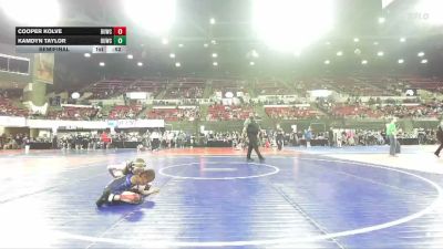 66 lbs Semifinal - Kamdyn Taylor, Eastside United vs Cooper Kolve, Belt Little Guy