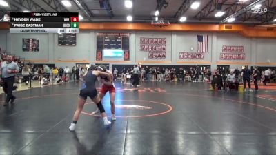 115 lbs Quarterfinal - Hayden Wade, Williamsburg vs Paige Eastman, Benton Community