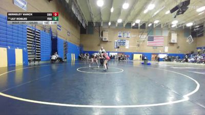 120lbs Cons. Round 6 - Lily Robles, Peninsula (Girls) vs Berkeley Varick, W. F. West (Girls)