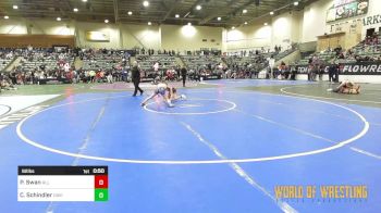 92 lbs Consi Of 8 #2 - Porter Swan, All In Wrestling Academy vs Case Schindler, David City