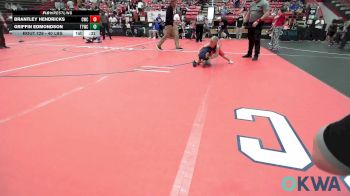 40 lbs Consolation - Brantley Hendricks, Claremore Wrestling Club vs Griffin Edmondson, Team Tulsa Wrestling Club