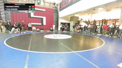 190 lbs 5th Place - Matheus Binda, Whittier vs Cole Bonner, Duxbury