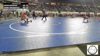 118 lbs Round Of 128 - Mason Broadfoot, Crossings Christian School vs Johnny Whitebuffalo, Watonga Youth Wrestling