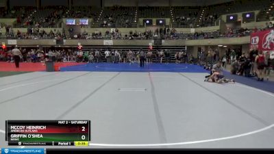 50 lbs Semifinal - McCoy Heinrich, American Outlaws vs Griffin O`Shea, NEIWC