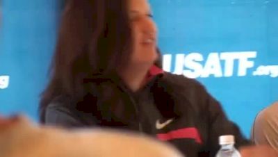 Stephanie Brown Trafton at USA Outdoor Championships Press Conference