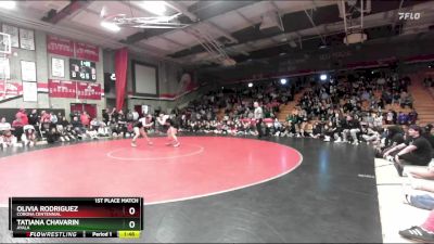 155 lbs 1st Place Match - Olivia Rodriguez, Corona Centennial vs Tatiana Chavarin, Ayala