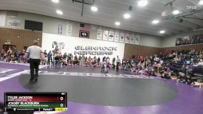 90 lbs Finals (2 Team) - JcKoby Blackburn, Glenrock Intermediate Middle School vs Tyler Jackson, Burns Junior High