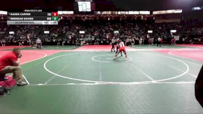 154 lbs Quarterfinal - Brendan Davies, WSW1 vs Kaden Carter, FWCA