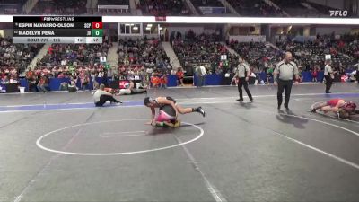 125 lbs Cons. Semi - Espin Navarro-Olson, South Central Punisher vs Madelyn Pena, Jr Viking